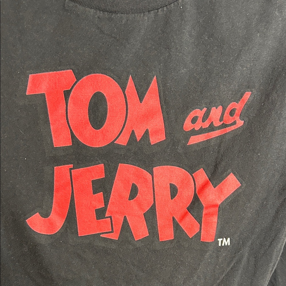 Tom and Jerry Black Cartoon Tee - Picture 3 of 7